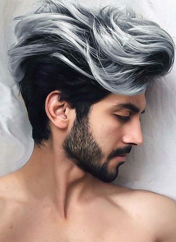 Пепельно-серый цвет волос у мужчин
