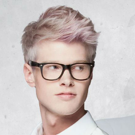 Пепельно-розовый цвет волос у мужчин