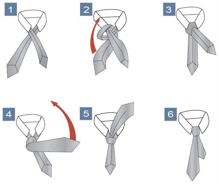 как завязать узкий галстук узлом пратт