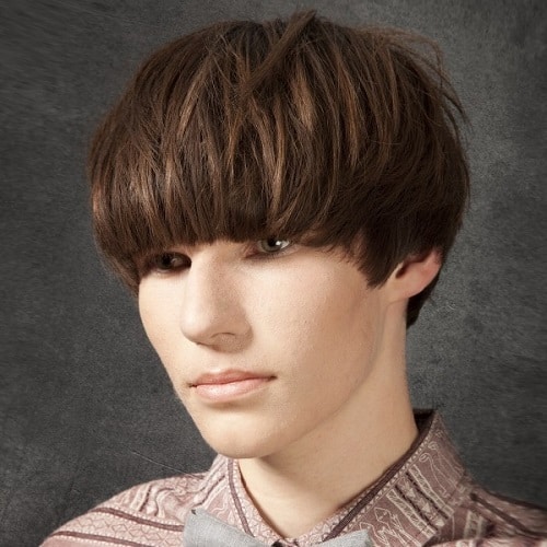 Мужская стрижка Горшок 2022 (50+ фото): прическа с резким переходом и выбритыми висками, как стричь на короткие и длинные волосы, стильные идеи3