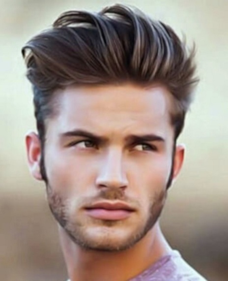 мужская стрижка классическая полька на жесткие средние волосы