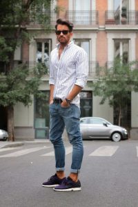 мужские джинсы с подворотами