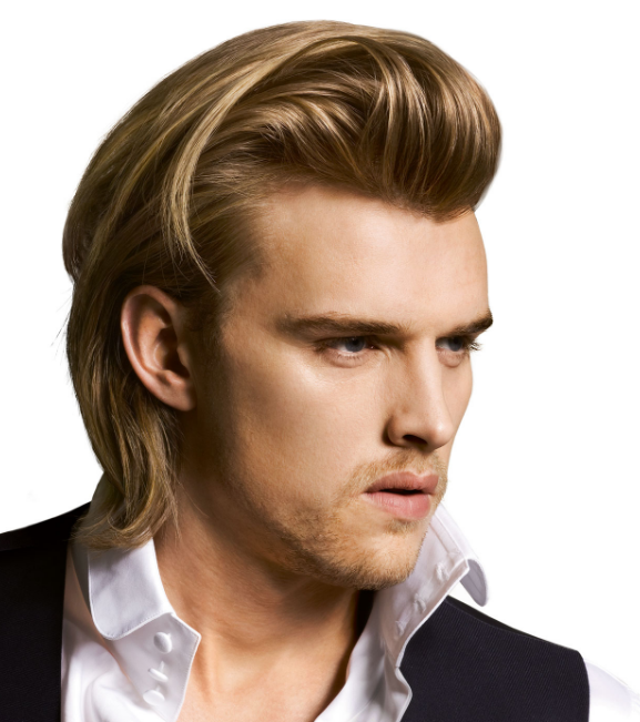 Модельная мужская стрижка на длинные волосы